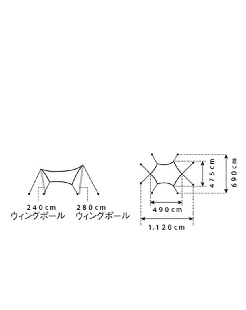 新品⭐︎ HDタープ“シールド”・ヘキサ（M）