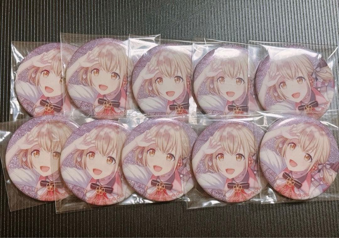 プロセカ グリッター缶バッジ 小豆沢こはね 桜 Vol.8A 10点セット