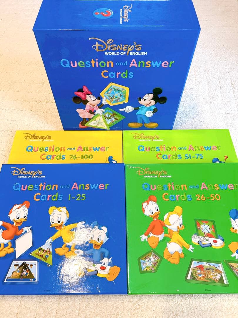 DWE ディズニー ワールド イングリッシュQ&Aカード 100枚セット