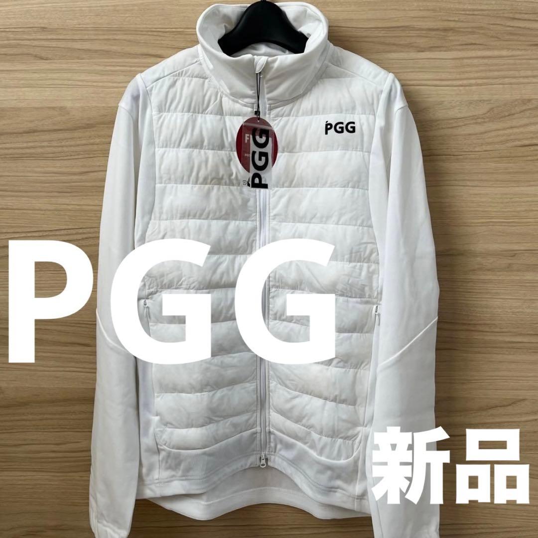 新品★49,500円 PGG パーリーゲイツ 中綿ダウンジャケット 白×黒ロゴM