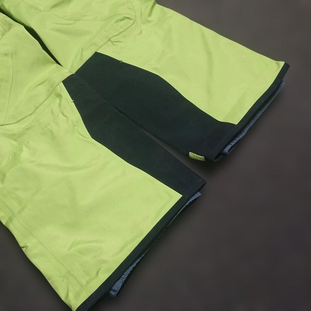 送料無料【SALEWA】日本未発売 ハイウエスト黄緑スノーパンツ M ビブ