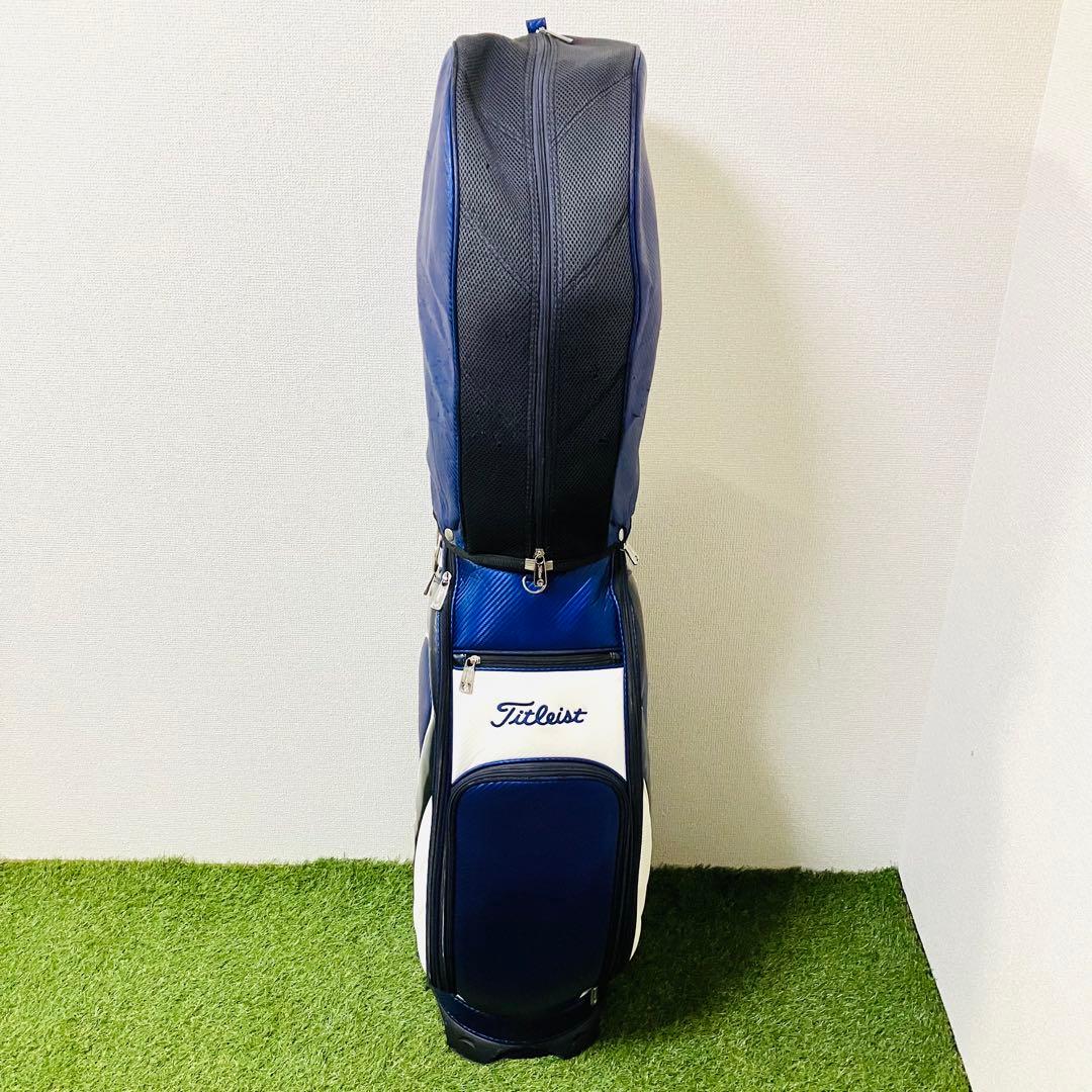 タイトリスト キャディバッグ ブルー ビッグロゴ カッコいい カート式 メンズ