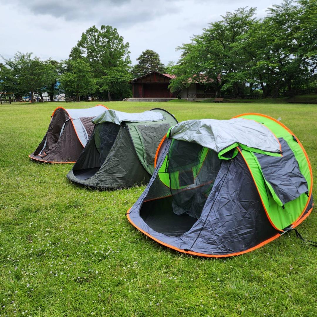 ♪簡単一瞬♪　1秒テント　アウトドア　キャンプ　BBQ グリーン&グレー