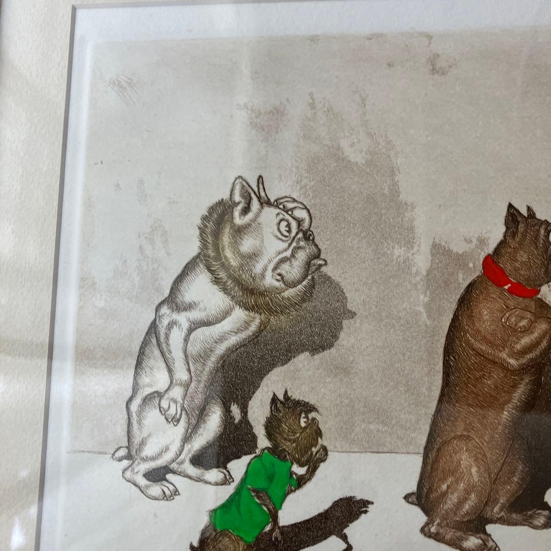 ボリス・オクライン　本人サインあり　美品　銅版画　エッチング