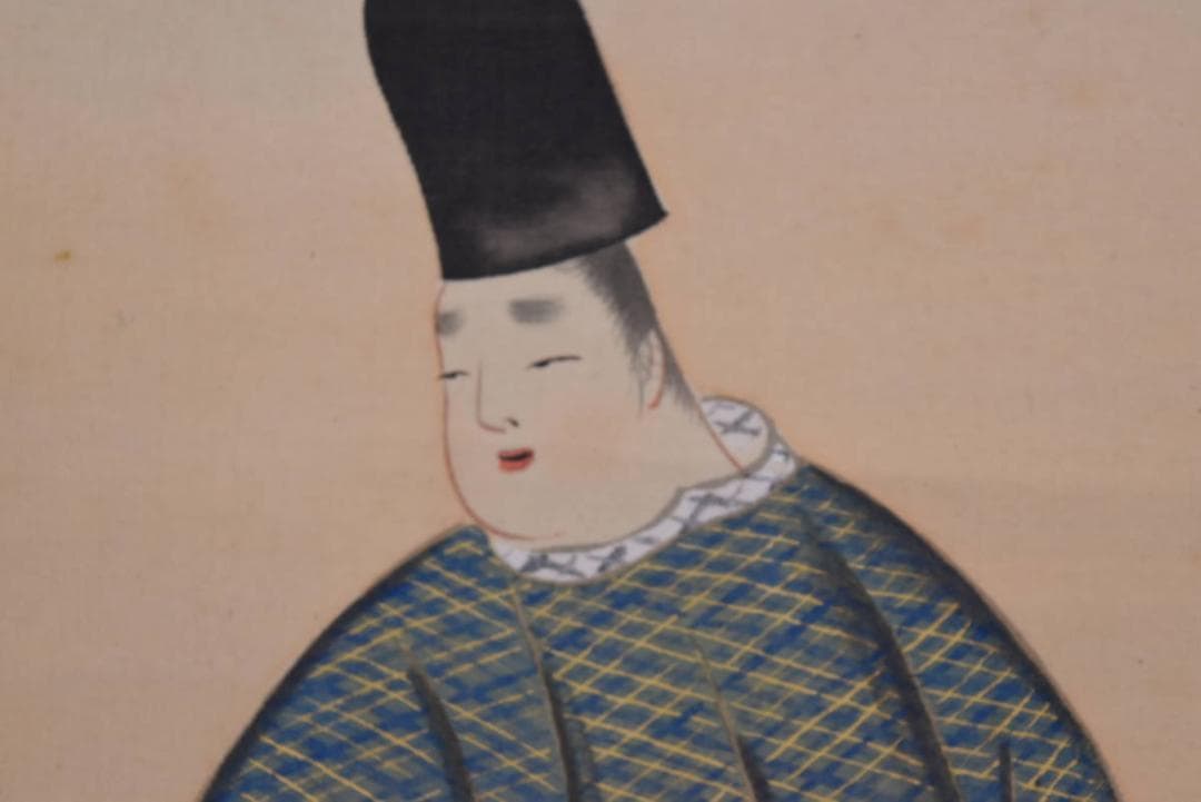 【真作】土佐光種/人物図/若松曳き/掛軸/名家伝来/AA-925