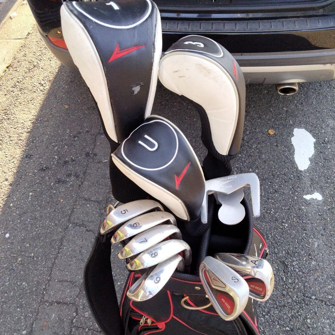 WORLD EAGLE キャディバッグ ブラック/レッド　マーク