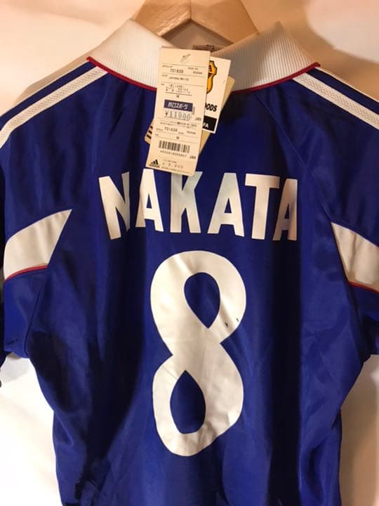 新品正規品商品タグ付きadidas 日本代表「8」中田英寿 半袖 Mユニフォーム