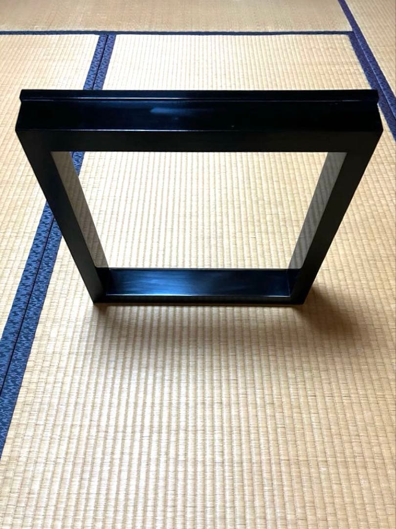 新品　炉縁　お茶道具、茶器、茶道具　炉縁真塗り　本漆　戸塚富悦作