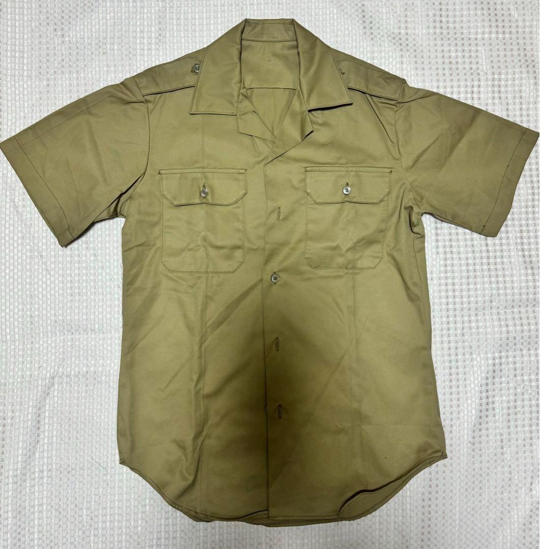 米軍 実物 半袖 チノシャツ S