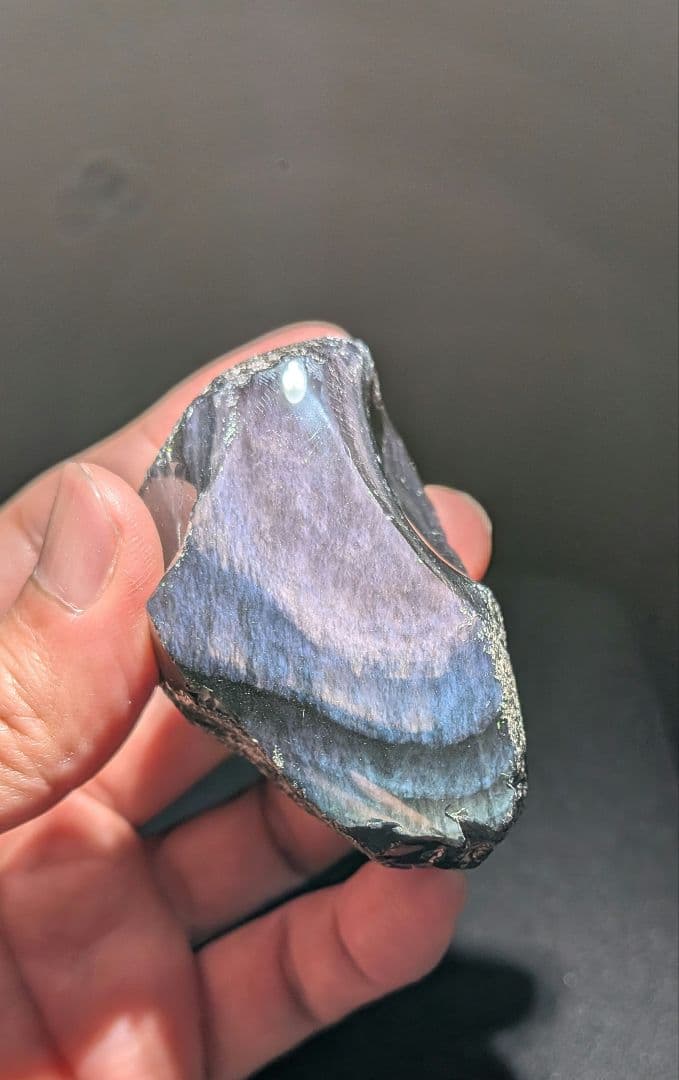 研磨品　十勝石玲瓏　パープルオーロラ　レインボーオブシディアン　特級品