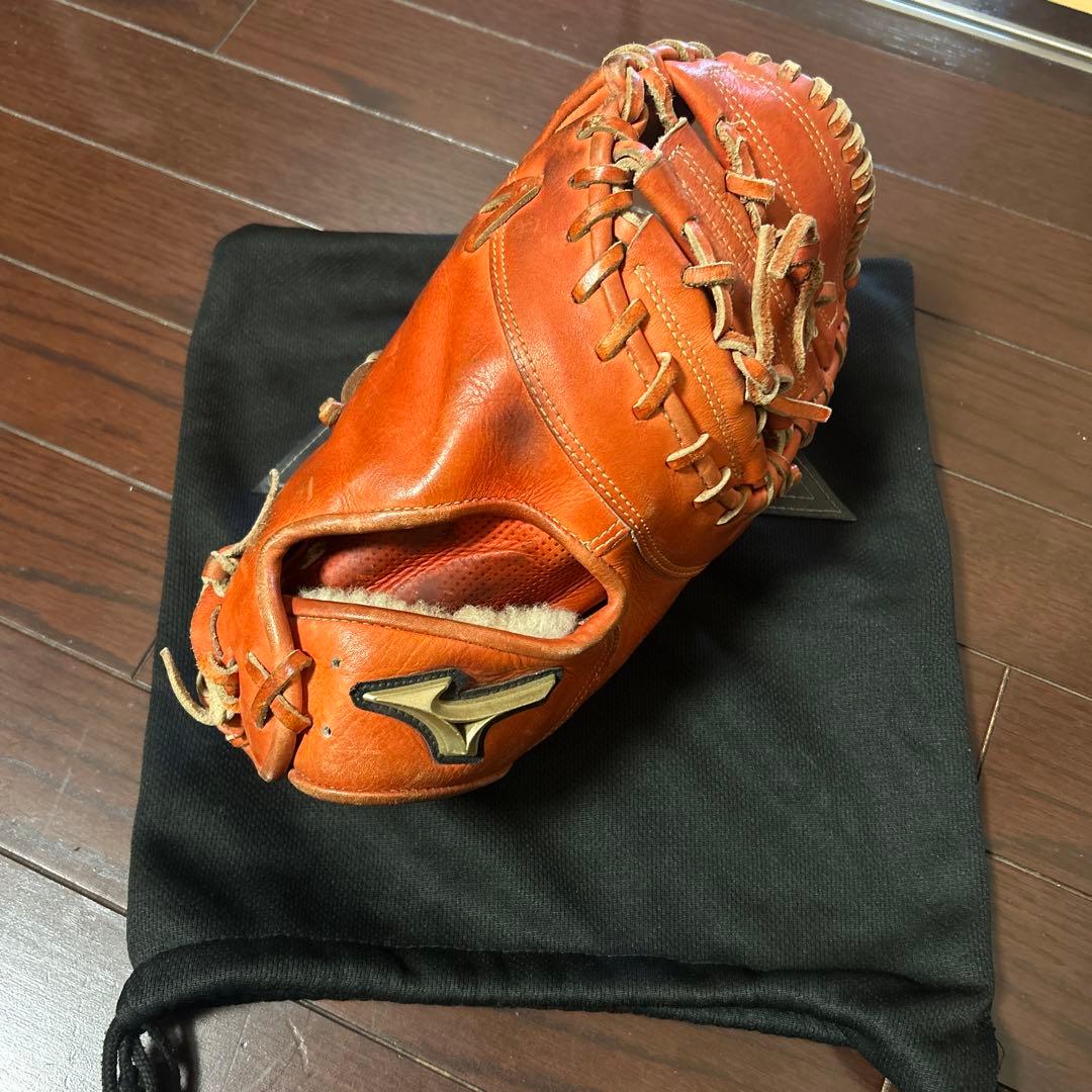 Mizuno Global Elite オレンジグローブ 硬式用ファーストミッド