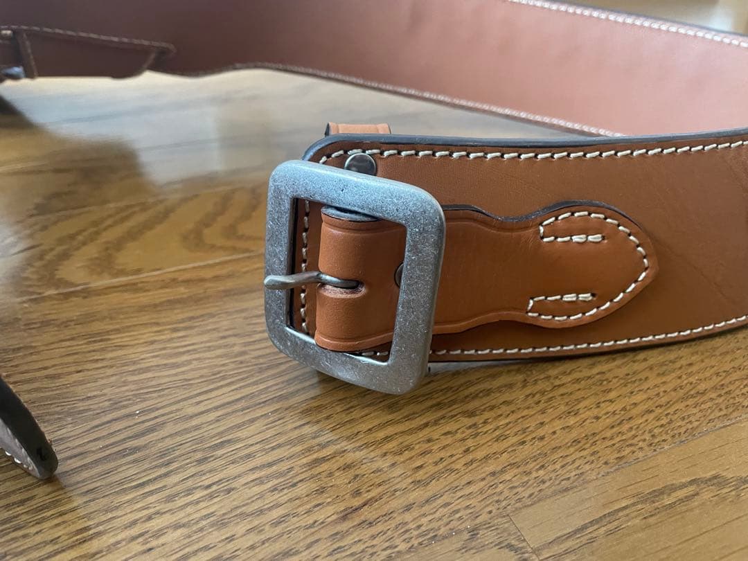 East.A ウエスタンガンベルト 牛革製・ブラウン Mサイズ No.001-M