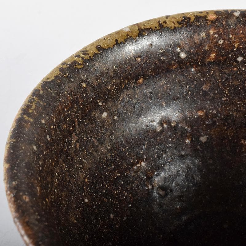 加藤唐九郎　一無斎（一ム斎）　蕎麦釉　茶碗　銘有明　清水公照極め箱　MR8736