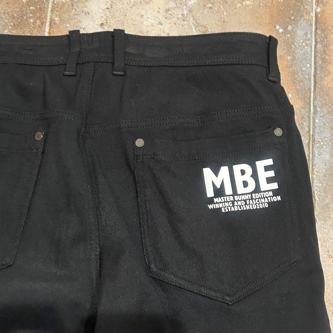 マスターバニーエディション メンズ パンツ ブラック 裏起毛 ストレッチ