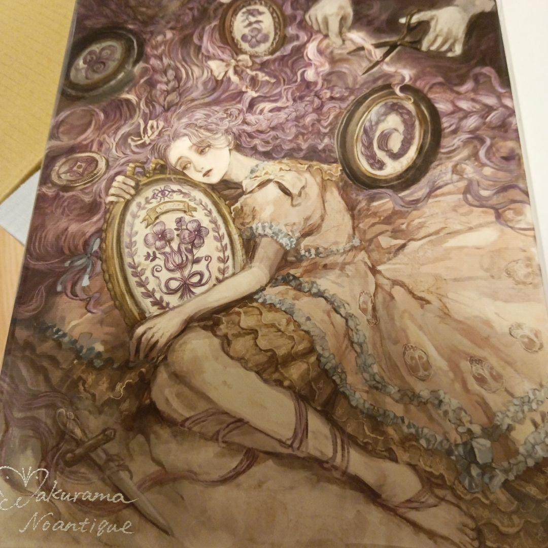 まくらくらま　F3キャンバスアート　サイン入り　複製