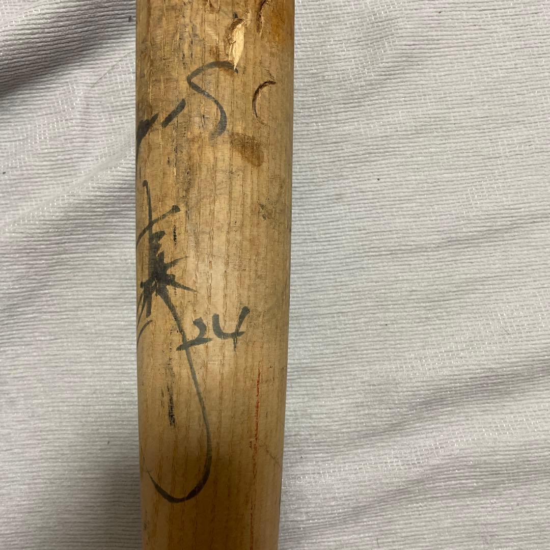 阪神タイガース #24 桧山進次郎 直筆サイン入りバット 実使用 MIZUNO製
