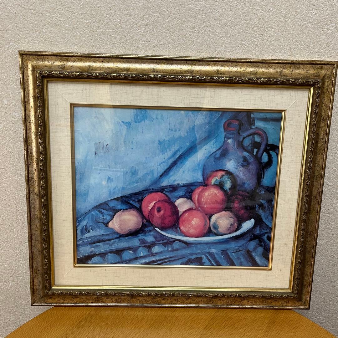ポール・セザンヌ　「卓上の果物と水差し」　複製画　油彩画　静物画　トップアート