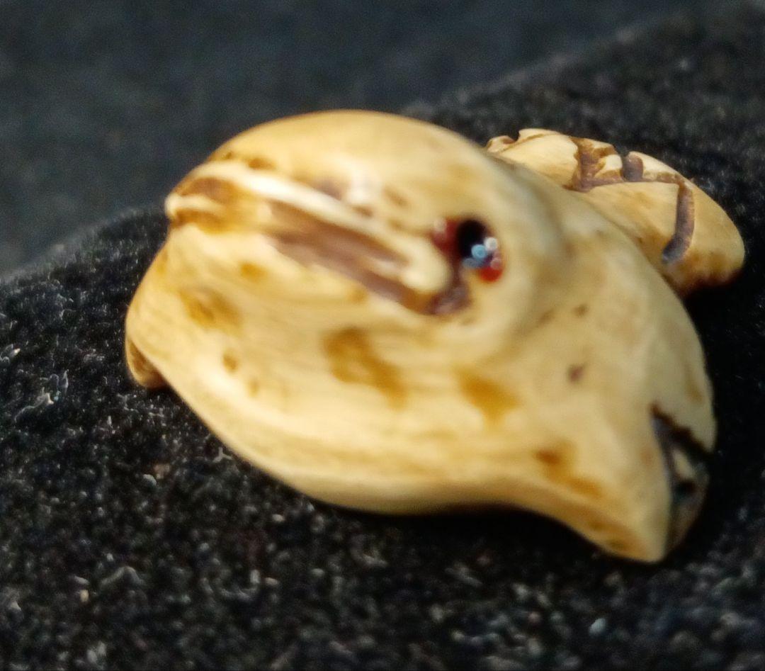 江戸時代 織締め 「福良雀」 根付