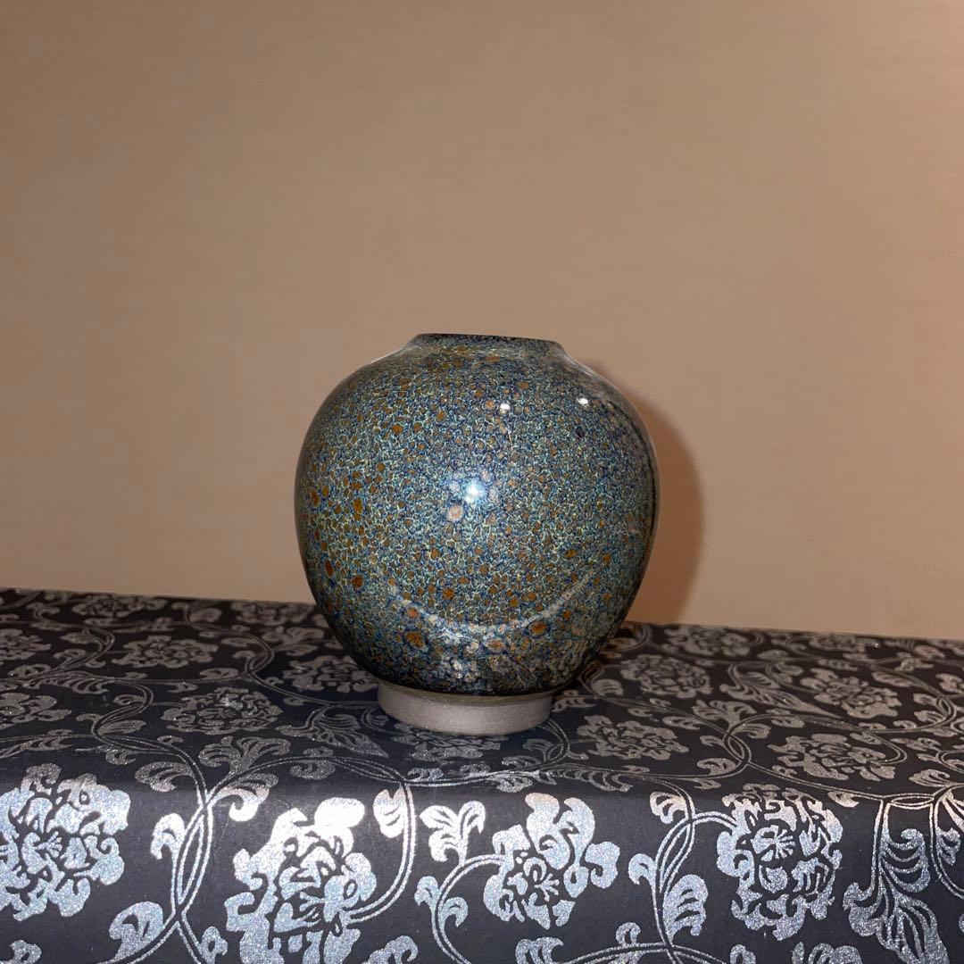 花器　花瓶　陶あん壺