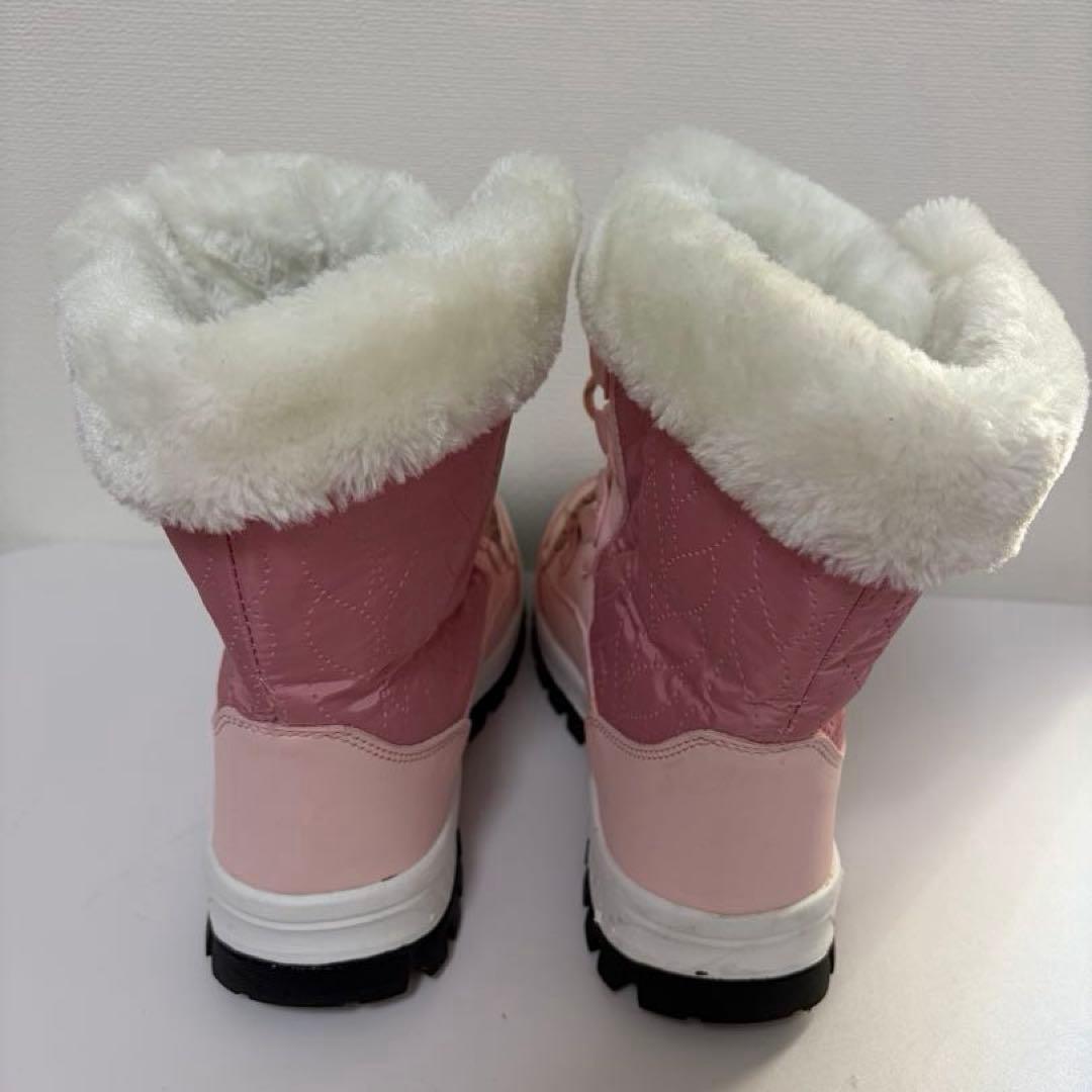 COOJOY レディース 冬用スノーブーツ 防水 ファー　滑り止め 暖かい