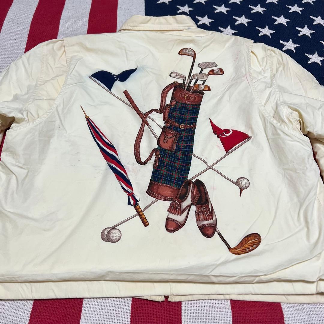 希少レア 90sラルフローレン ゴルフセット柄 スイングトップ アンチフリーズ