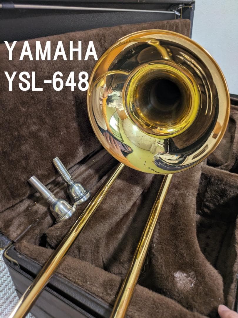 YAMAHA ヤマハ テナーバストロンボーン YSL-648 マウスピース２付き