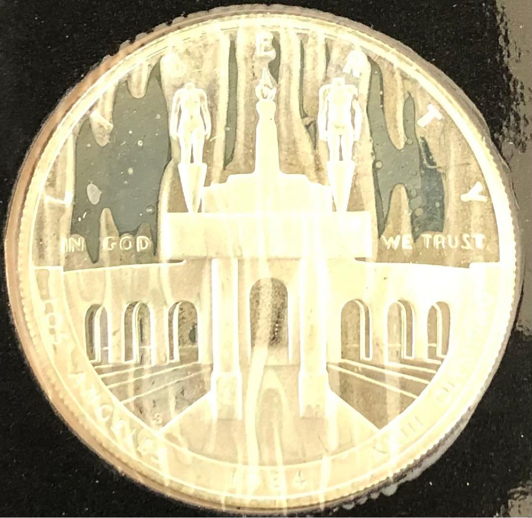 アメリカ　1984年　ロサンゼルスオリンピック ファインシルバー プルーフ　銀貨