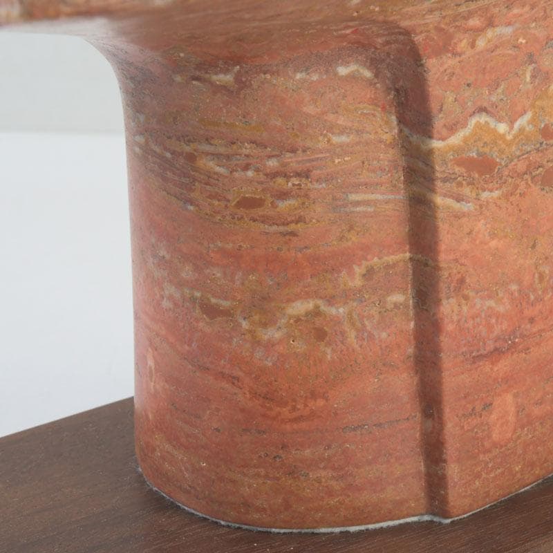 彫刻家　大成浩作　石彫刻　「風の地平線ー蜃気楼」　オブジェ　置物　V　9851