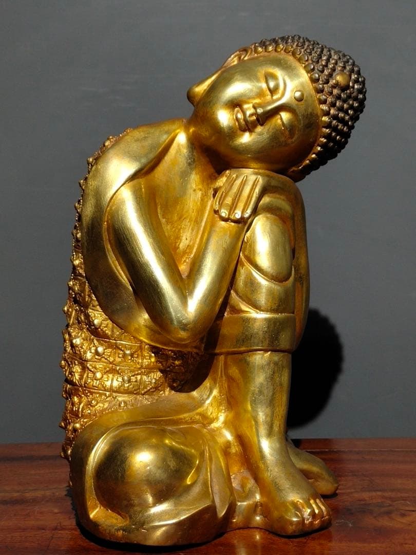 仏像　釈迦牟尼 純銅製 鎏金 置物　古美術　インテリア　逸品