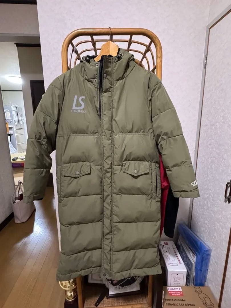Luz フード付きベンチコート 150-160 カーキ美品！