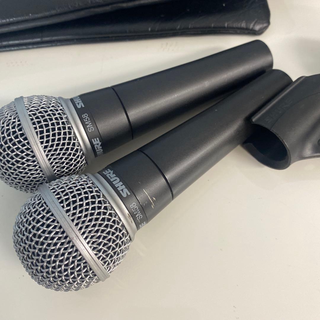 SHURE SM58 2本セット ホルダー付