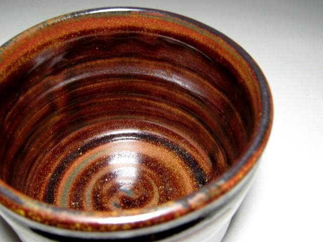 三代 伊藤赤水 無名異焼茶碗 栞付き　　　　　　　　　m865