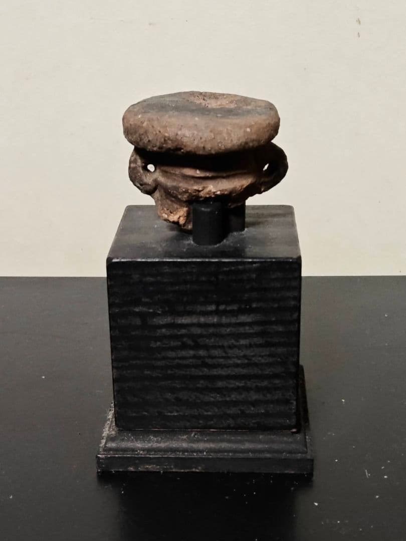 縄文土偶頭部　縄文時代　考古発掘品　古代美術　稀少　残欠の美