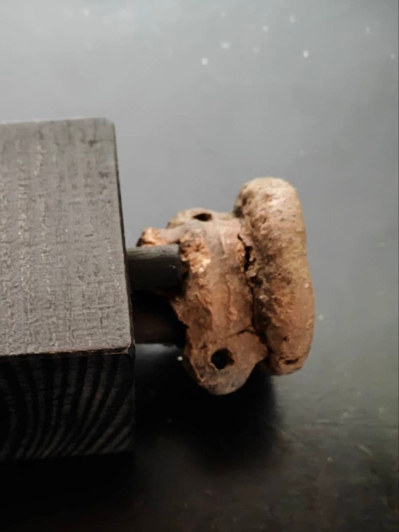 縄文土偶頭部　縄文時代　考古発掘品　古代美術　稀少　残欠の美