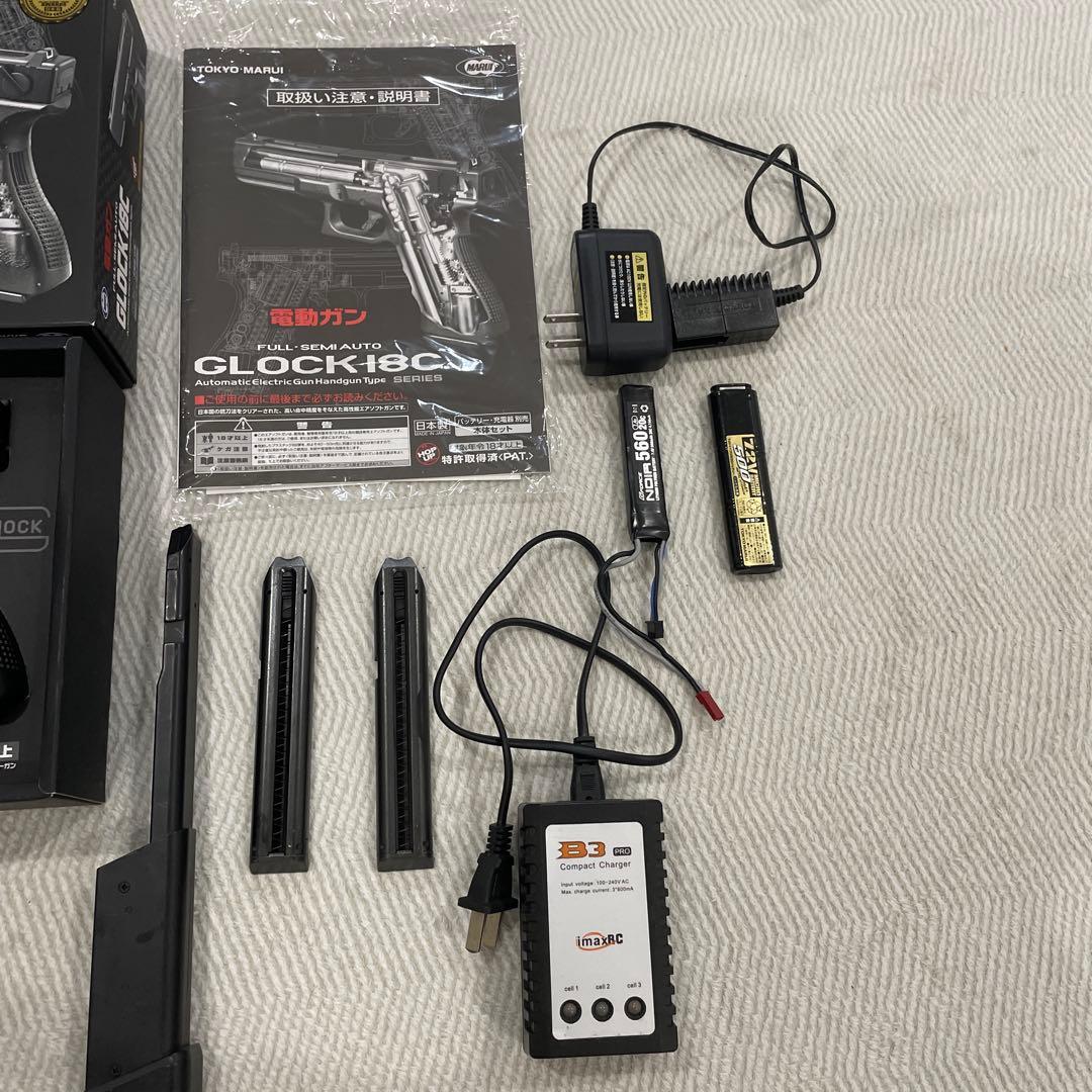 東京マルイ 電動ハンドガン グロック18C フルセット！リポ化済み 予備3本付