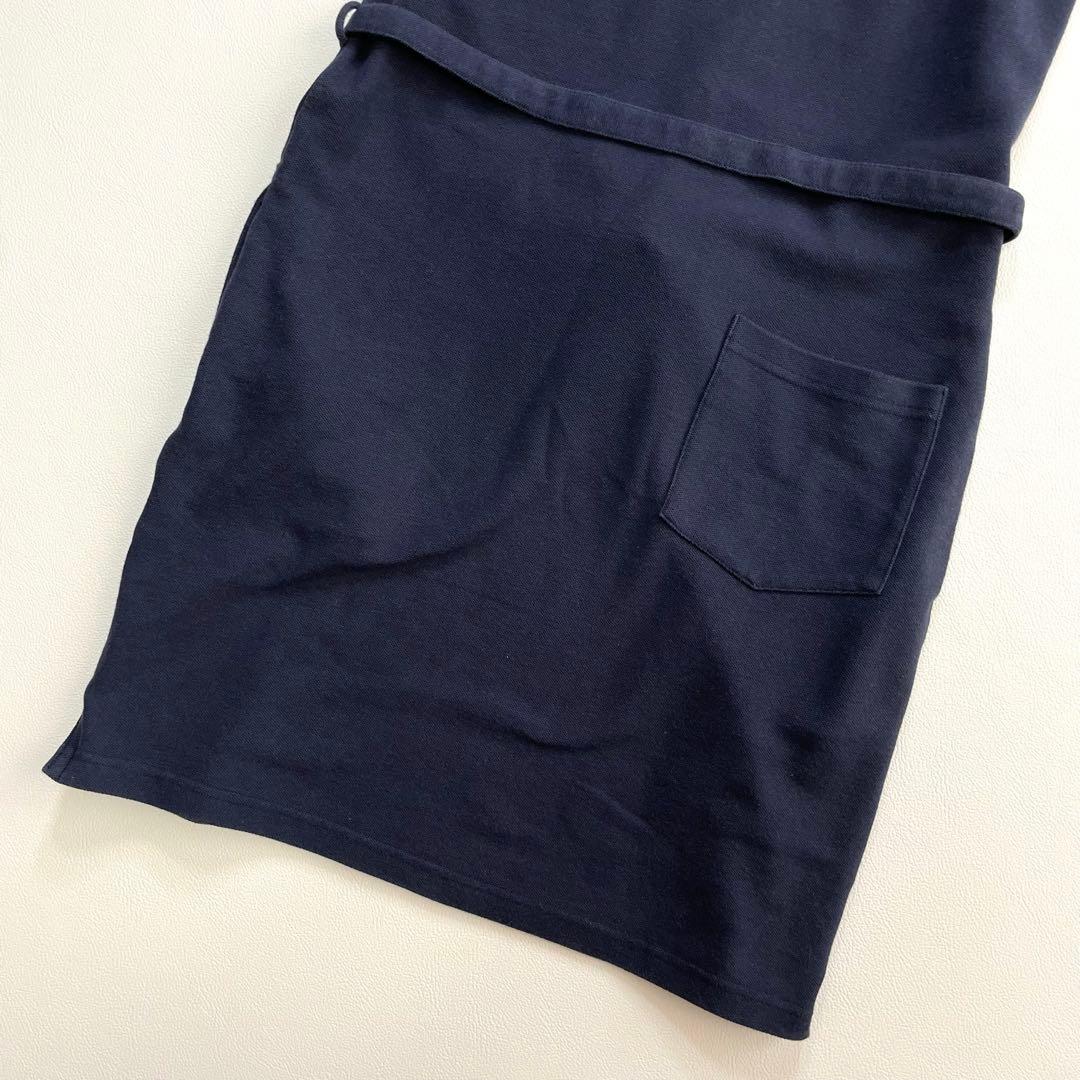 6167◆マークアンドロナ　ノースリーブワンピース　ベルト付き　ゴールド