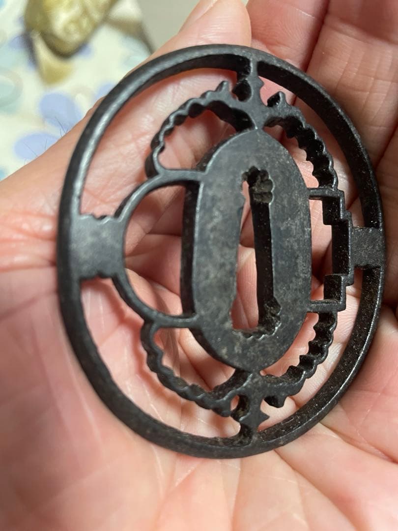 鍔　鉄地鍔　時代物　武具