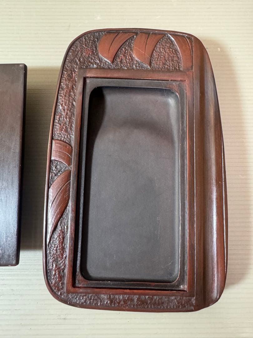 2798 書道 硯 赤間硯 龍泉堂　龍泉作　和硯 骨董 書道具　未使用