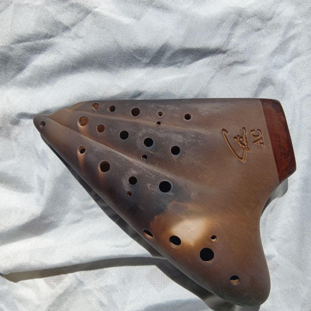 トリプルオカリナ　素焼　裏穴式　フォーカリンク製