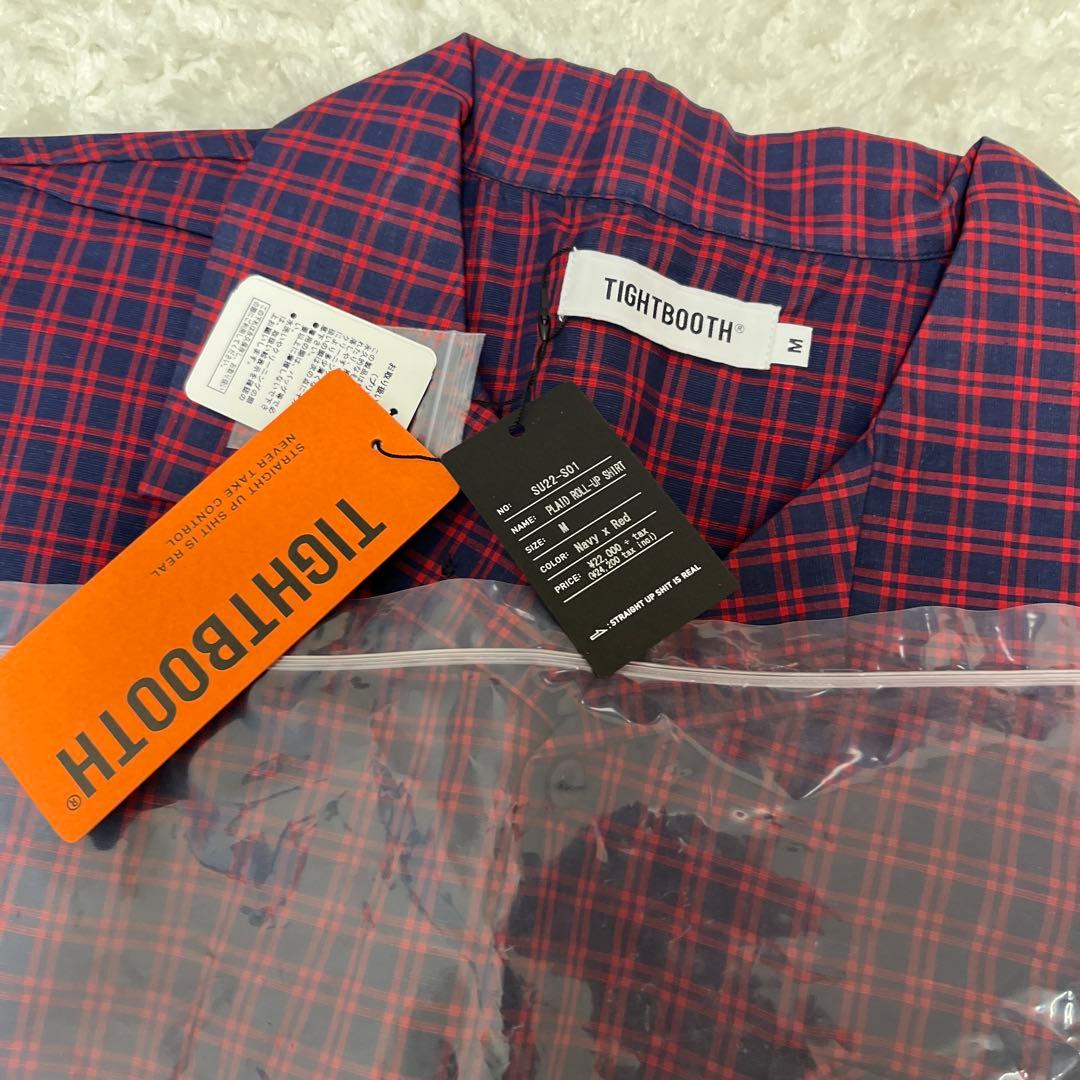 tightbooth PLAID ROLL-UP SHIRT新品
