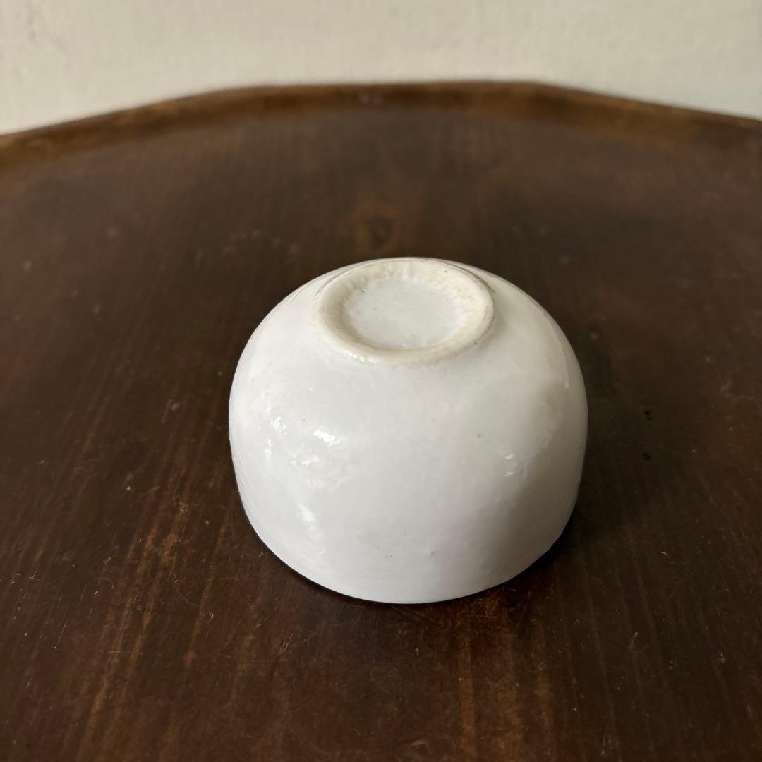 李朝　日帝時代　白磁ぐい呑み　筒盃　骨董　アンティーク　秦秀雄　白洲正子