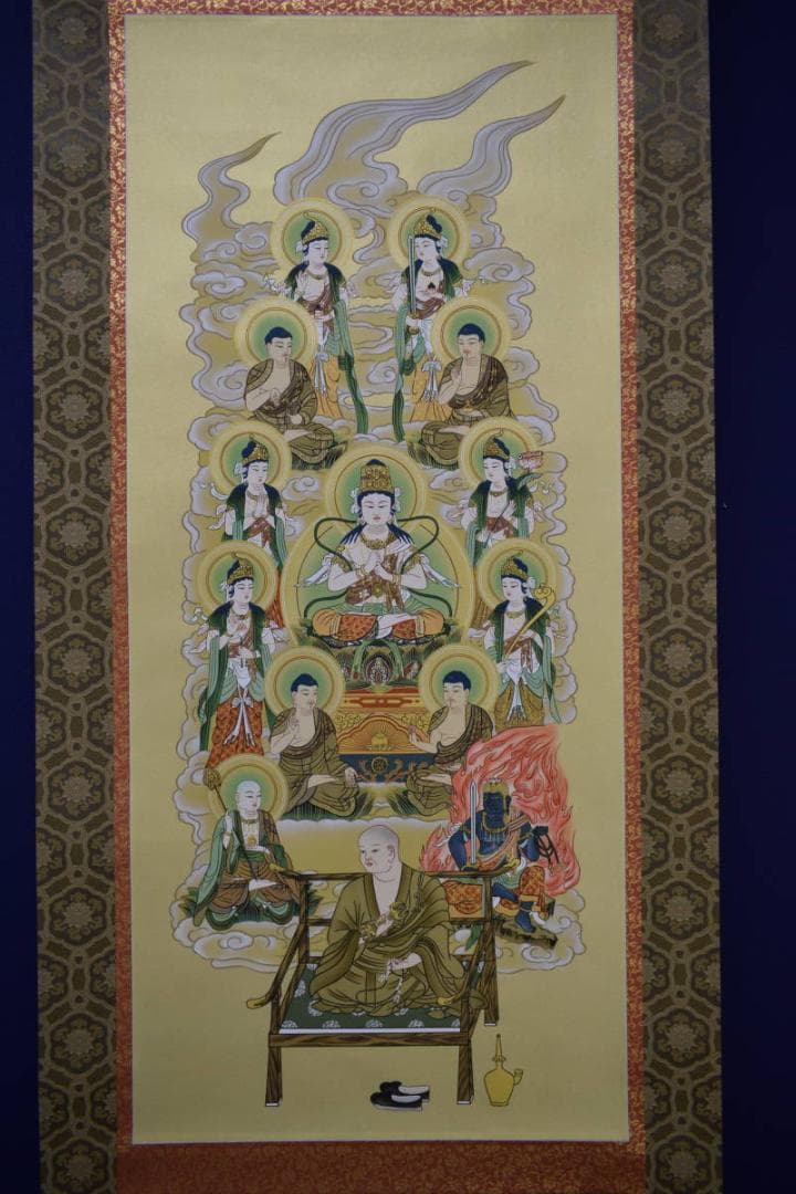 複製/光規/弘法大師十三佛像図/工芸/布袋屋掛軸HJ-351