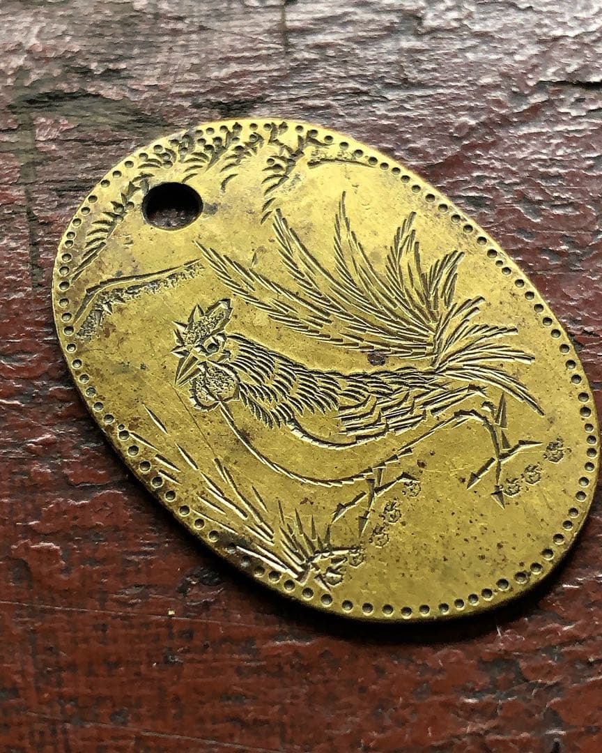 迷子札　2枚　認識票　鑑札　金工　名札