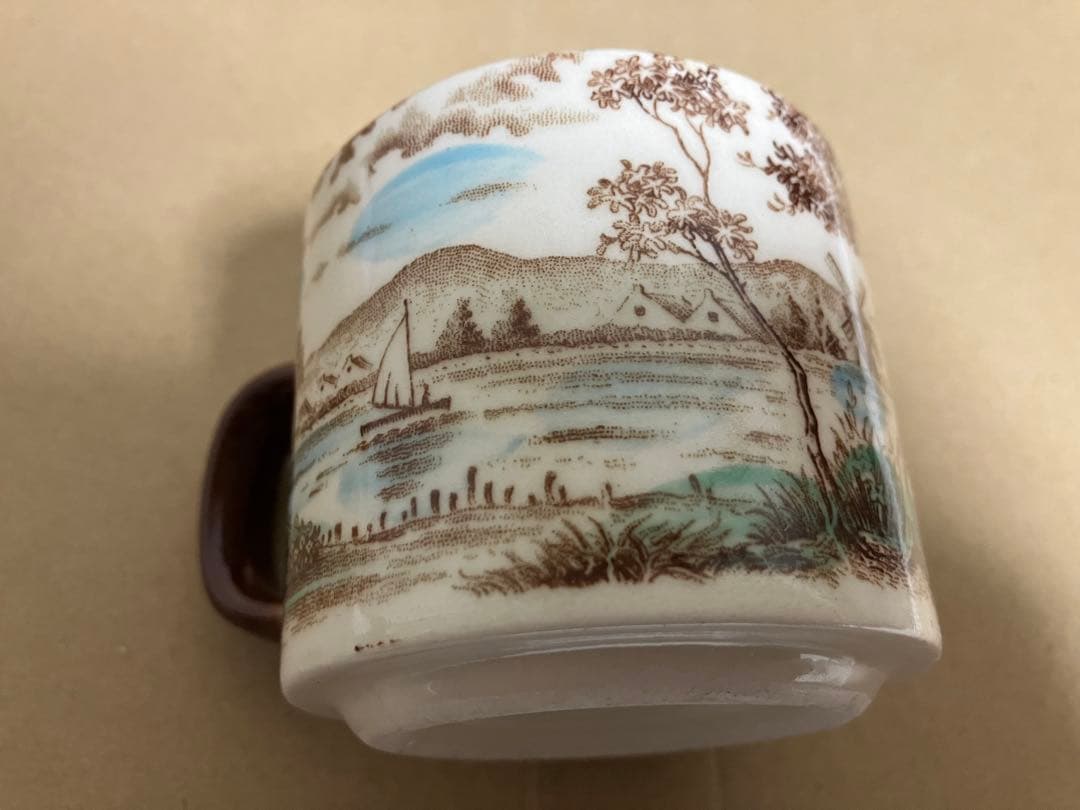 昭和レトロ　アンティーク オランダ18世紀の人物山水庭園風景画 インテリア食器