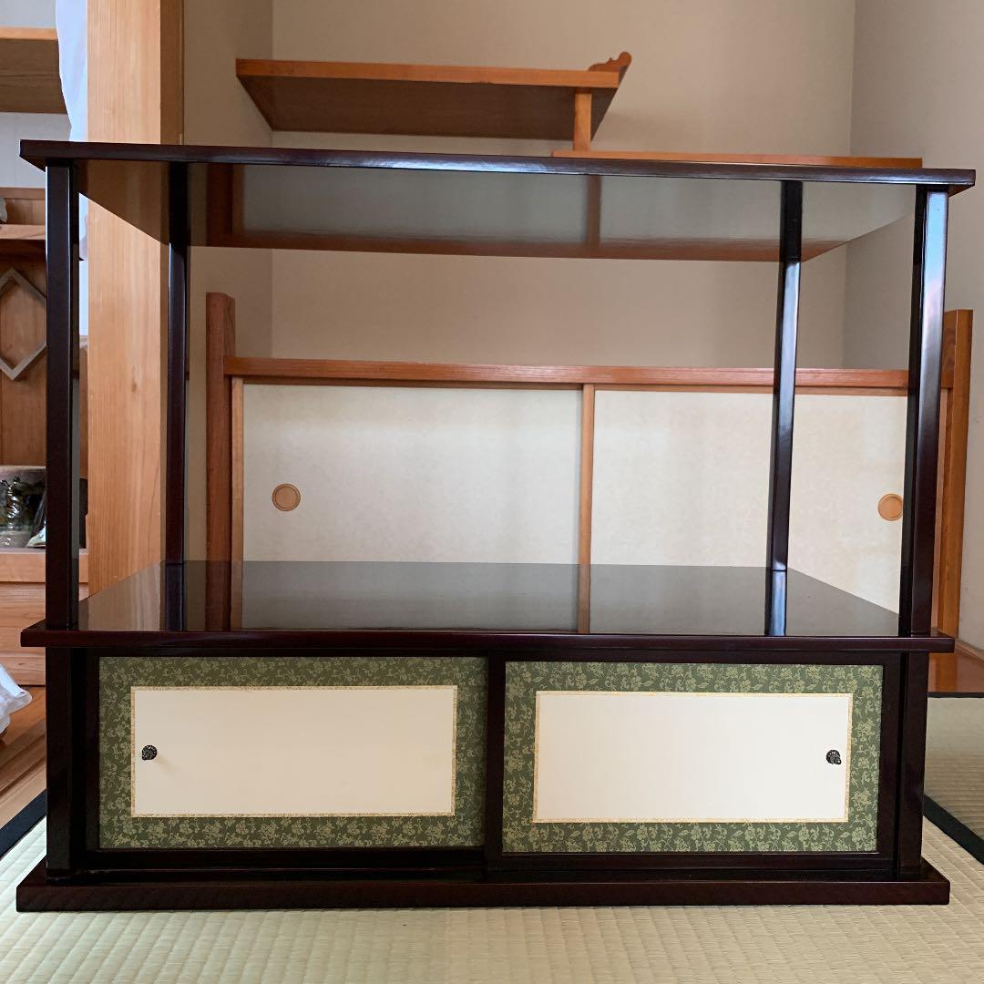 【茶道具】紹鴎棚　溜塗　宗水作