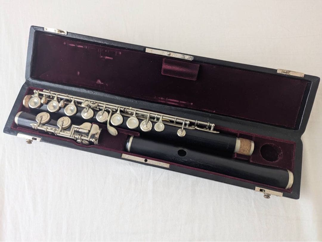 木製フルート ケース　キー付き