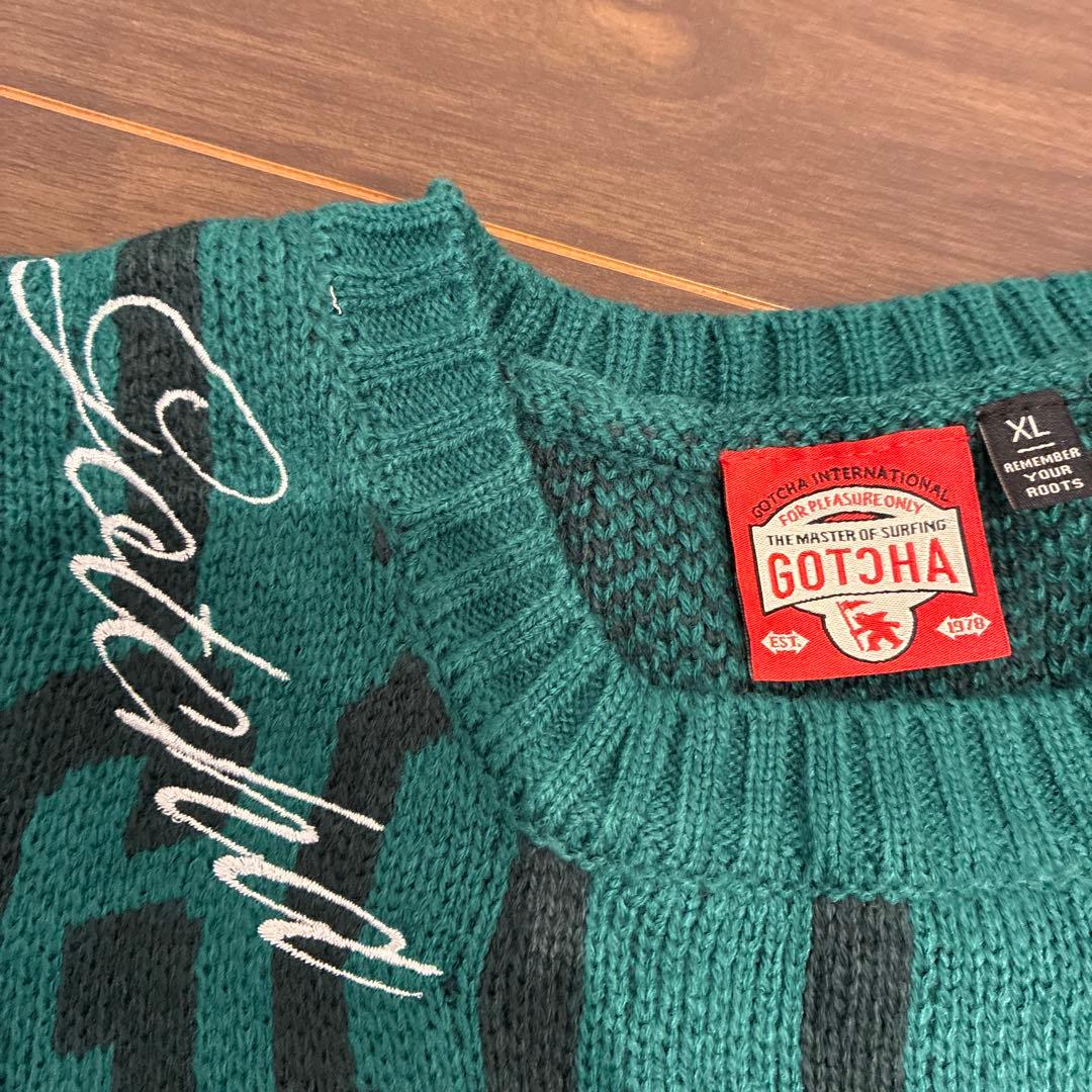 GOTCHA ロゴ入りセーター XL グリーン