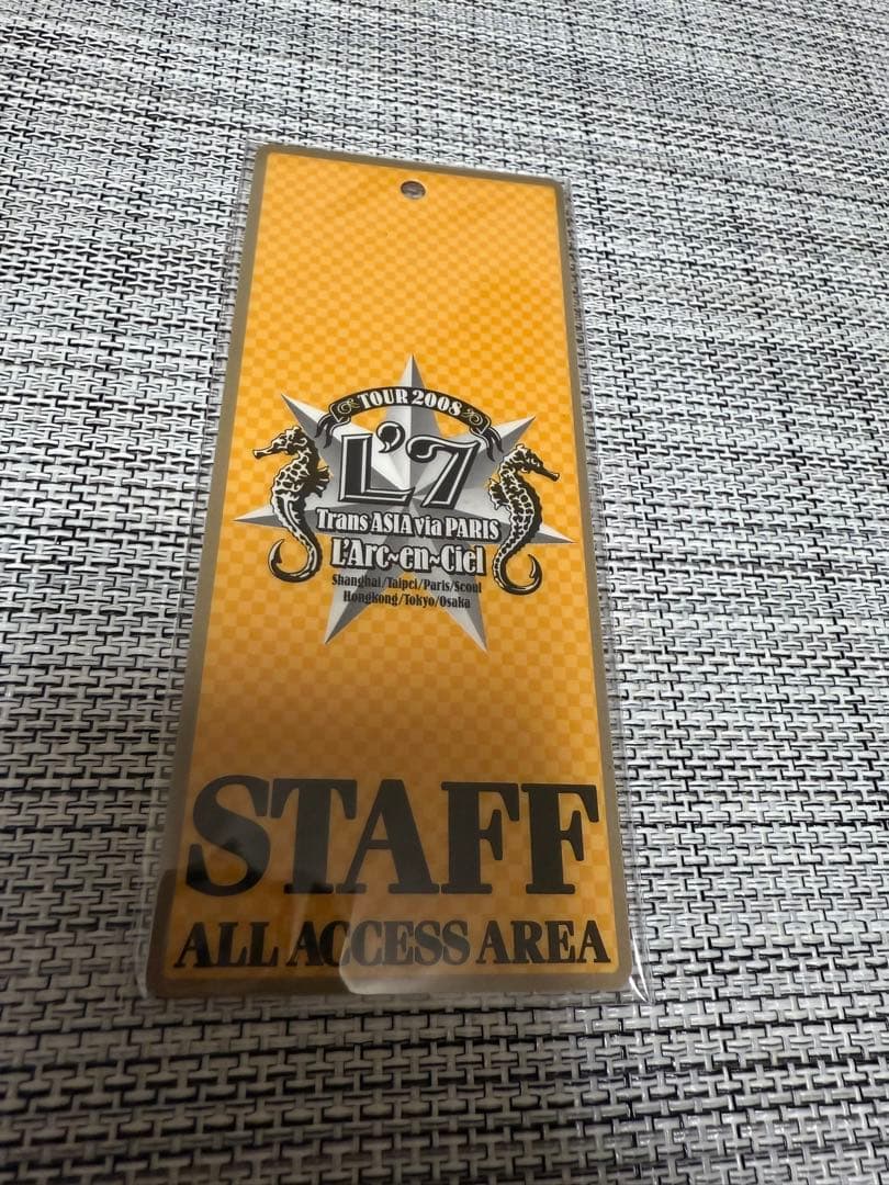 スタッフパス L'7 LIVE 08 ラルク L'Arc