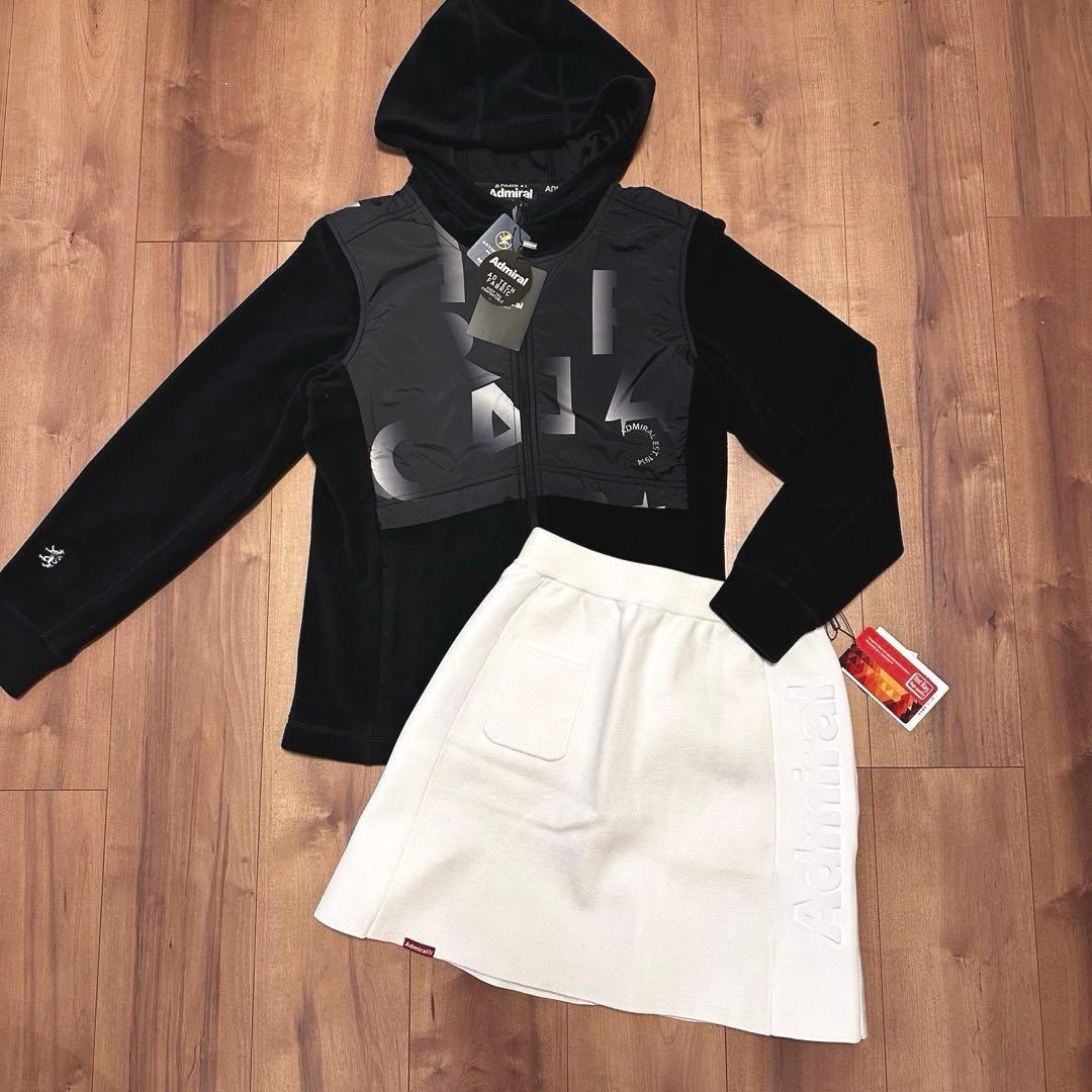 フリース　パーカー　フーディ　ニット　スカート　秋冬　サイズM セットアップ