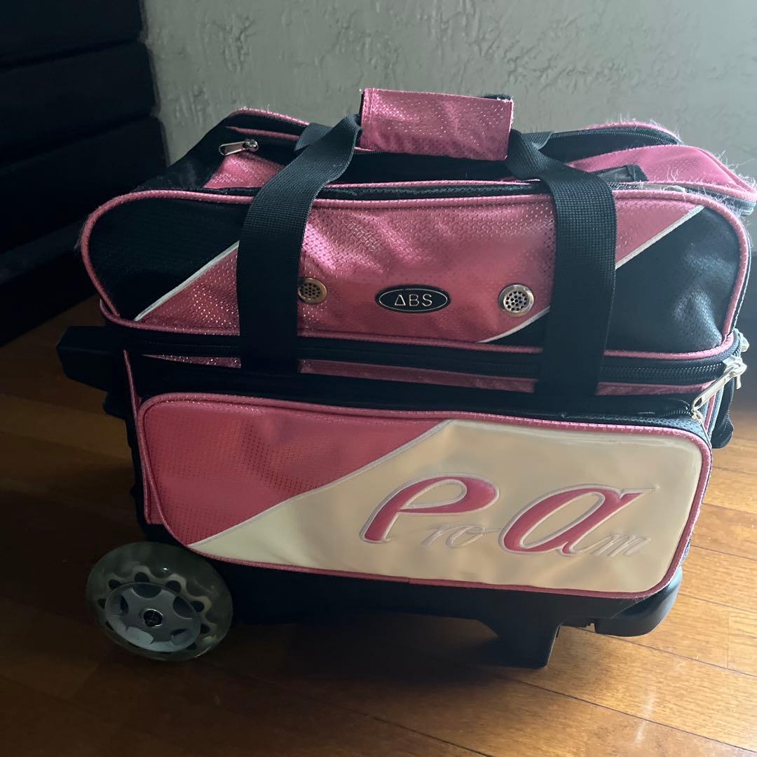 ABS ボウリング用バッグ ボール2個入りキャスター付き　その他アクセサリー